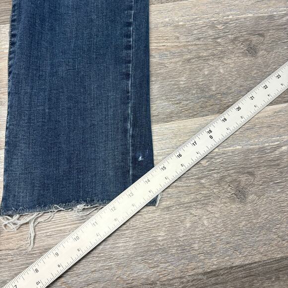 American Eagle Flex Dark Wash Faded Blue Mens 40x29 Frayed‎ Hem Skinny Jeans - Picture 7 of 14
